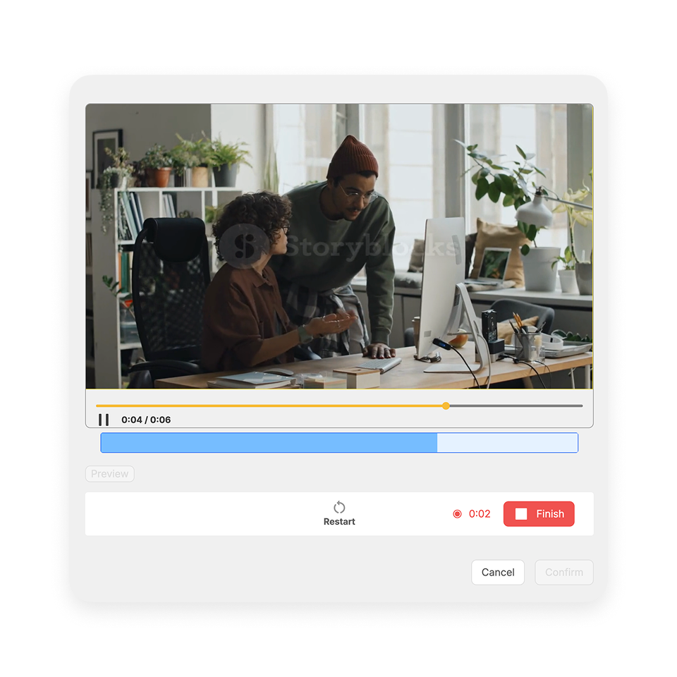 Record commentary voiceover for explainer content scene by scene in Visla